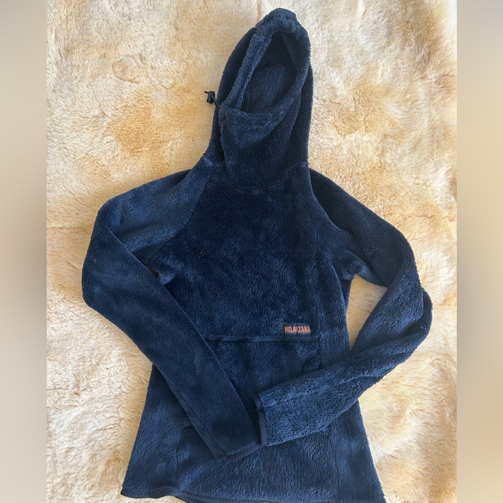 Melanzana High-Pile Fleece Hoodie – Black – Size Small